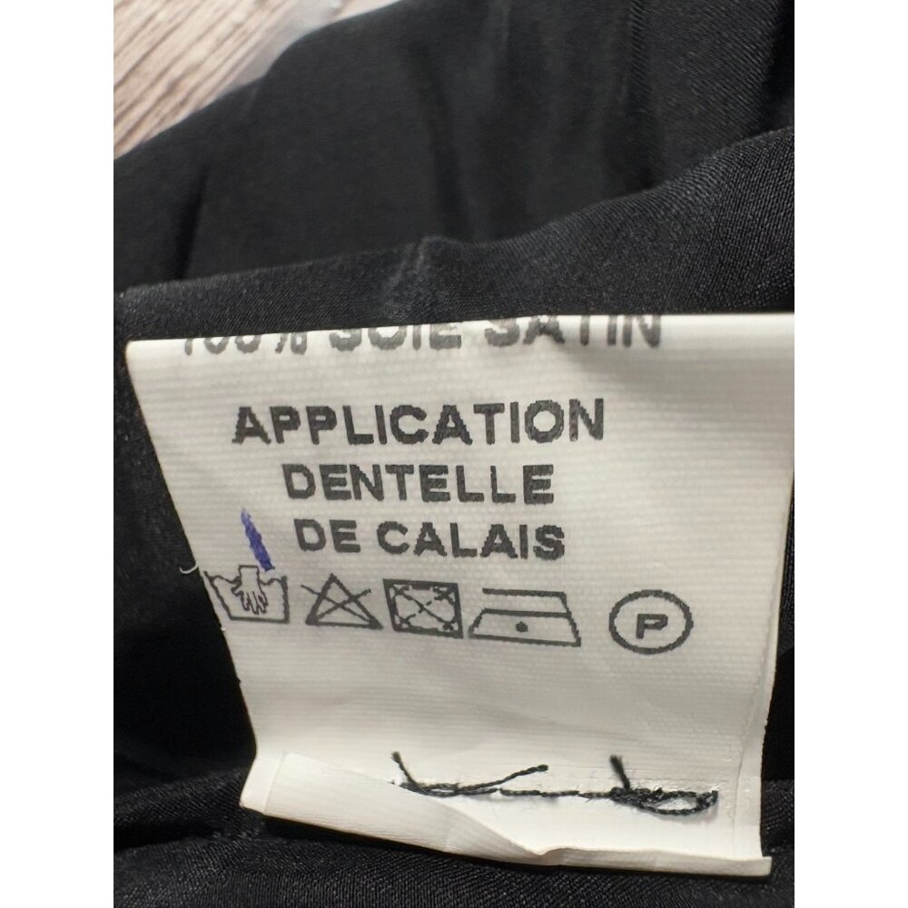 Vanita Rosa Atelier Paris St Barth 100% satin silk top blouse black made France - Picture 4 of 7